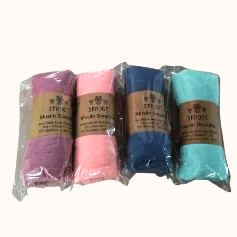 Bamboo cotton baby swaddle/blanket solid colours